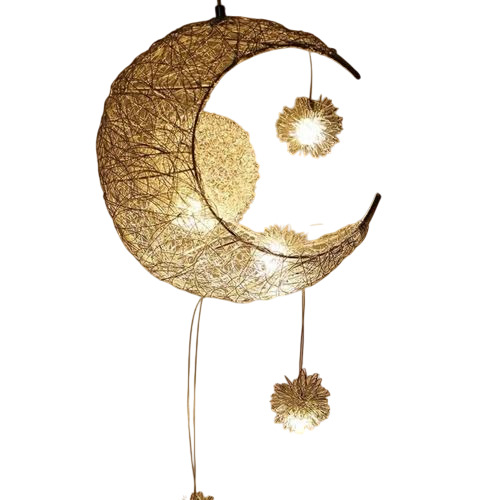 Bamboo Heritage Crescent Hanging Lamp