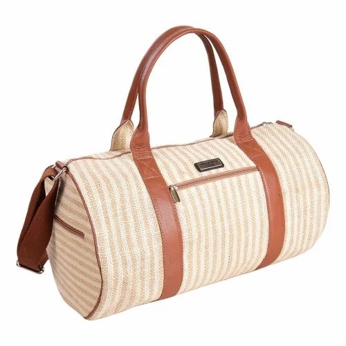 Jute Leather Duffle Bag