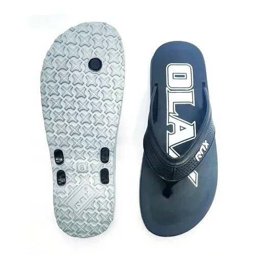 Mens Blue Printed Eva Slipper 