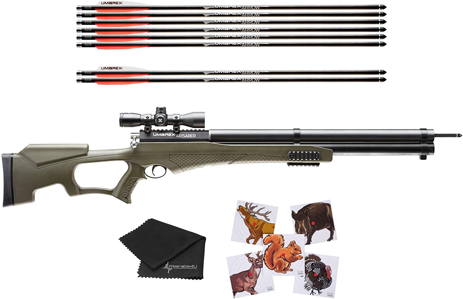 New Umarex Airsaber Air Archery Arrow Ri.Fle Airgun With Axeon Scope - Dimension (L*W*H): 10 Inch (In)