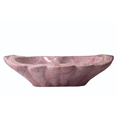 Rose Quartz Stone Oval Wash Basin