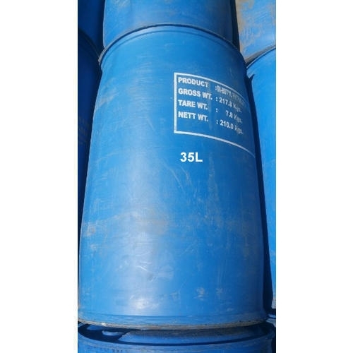 Empty plastic storage drums