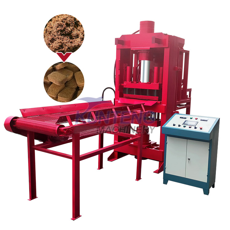 Hydraulic Pressure Seedling Block Organic Fertilizer Pressing Briquetting Machine Organic Soil Forming Machine - Briquette Size: Customized