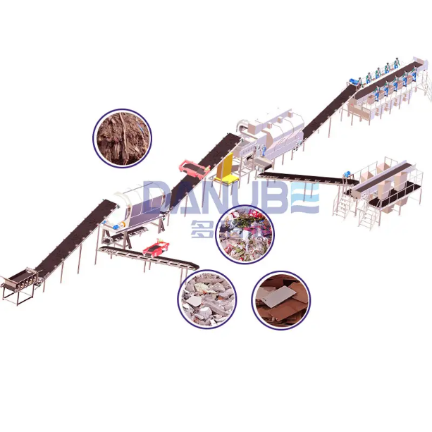 Mix Domestic Garbage Recycling And Sorting Line Solid Waste Plastics And Cans Processing Equipment - Automatic Grade: Automatic