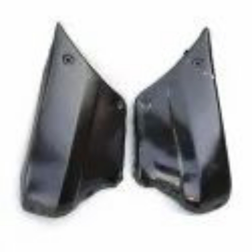 Bumper Front Front Side Corner Bumper Set - Steel, Black Plastic, Polished Finish | Impact Resistant, Corrosion Resistant, Welded Joints
