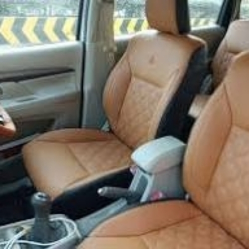 Designer Seat Cover - Leather, Custom Fit | Water Resistant, Comfortable Padding, Breathable Fabric, Scratch Protection, Machine Washable