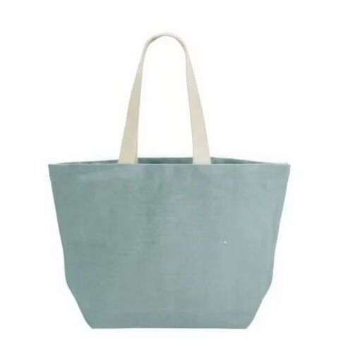 Light Blue Jute Shopping Bags