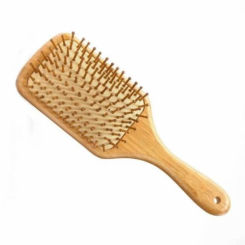 Sqaure Bamboo Tulda Paddle Hairbrush