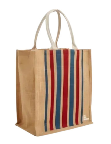Striped Jute Shopping Bags