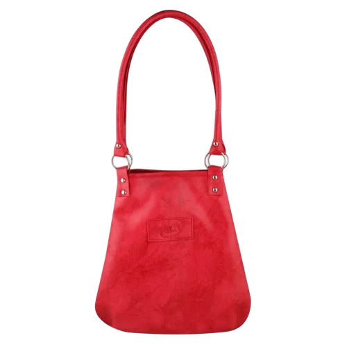 Red Rexine Tote Bag