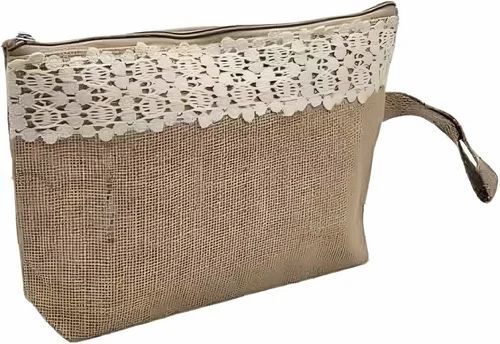 Embroidery Jute Pouch Bag
