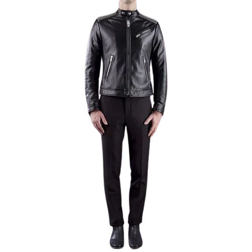 Designer Leather Jacket - Leather, Sizes S to XXL, Black, Full Sleeves | Lightweight, Soft, Breathable, Water Resistant