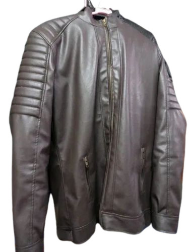 Plain Black Leather Jacket