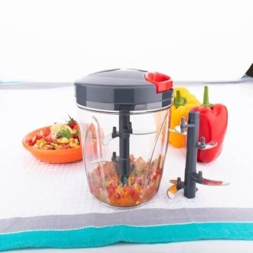 Round Push Chopper 1100ml For Kitchen