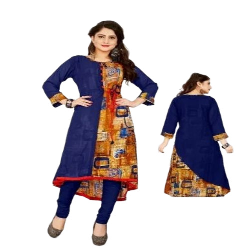 Women Blue Long Kurti
