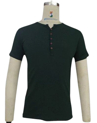 Buttoned Cotton T Shirt