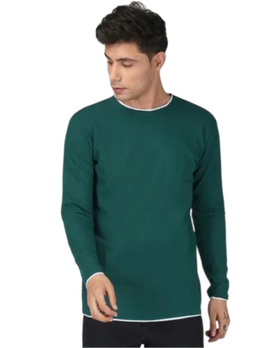 Full Sleeve Green T Shirt - Age Group: Adult
