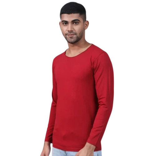 Full Sleeve Red T Shirt - Age Group: Adult