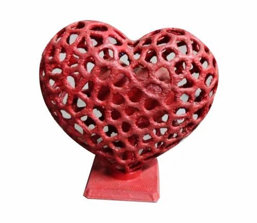 Plastic Heart Shape Showpiece