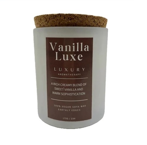 Vanilla Luxe Scented Soy Wax Jar Candle