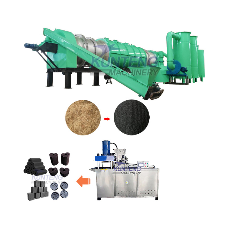 Bamboo Carbonization Forming Equipment Bamboo Charcoal Production Machinery - Application: Rice Husks