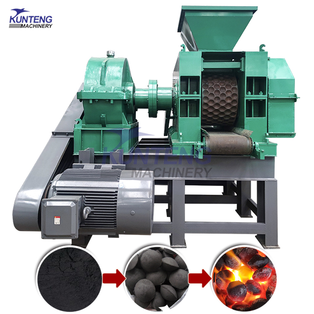 Pillow Shaped Coal Ball Briquetting Machine Smokeless Charcoal Briquetting Machine