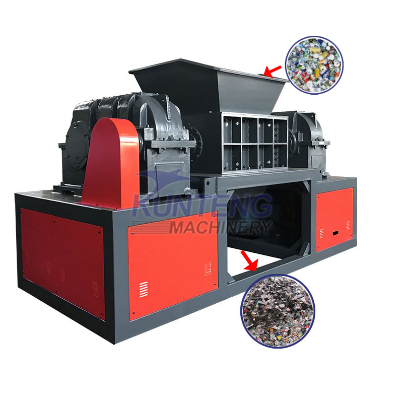 Plastic Waste Shredder Dual Axis Rubber Shredder Heavy-Duty Glass Bottle Shredder - Capacity: 500 - 17000 Kg/Hr