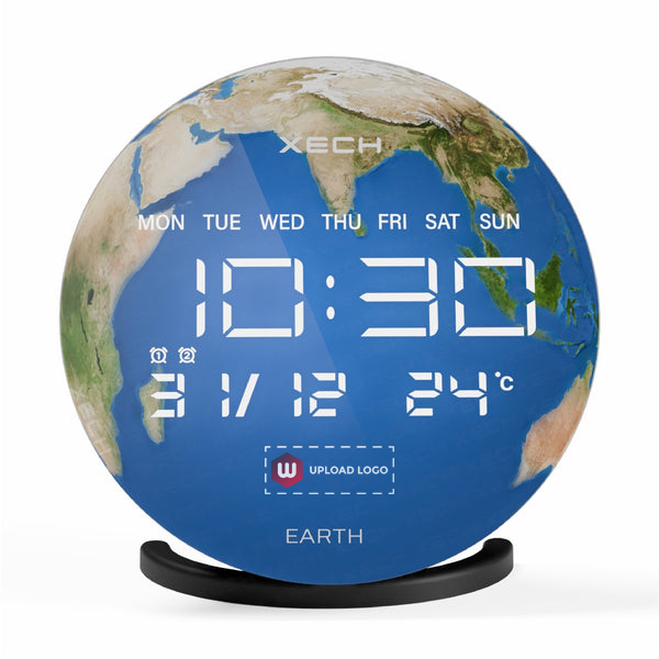 Xech Solaris X (Earth) Desktop Clock Speaker - Color: Blue
