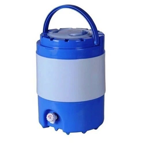 Durable Blue Plastic Water Camper - Cylindrical Shape Large Capacity | Leak Resistant Lightweight Food Grade Portable
