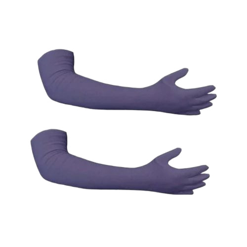 Grey Long Sleeves Hand Gloves