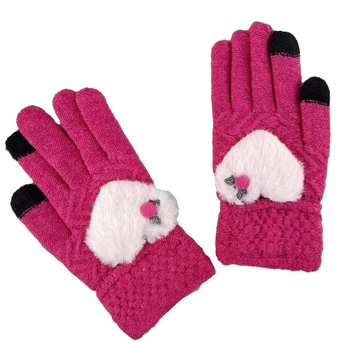 Pink Women Hand Gloves