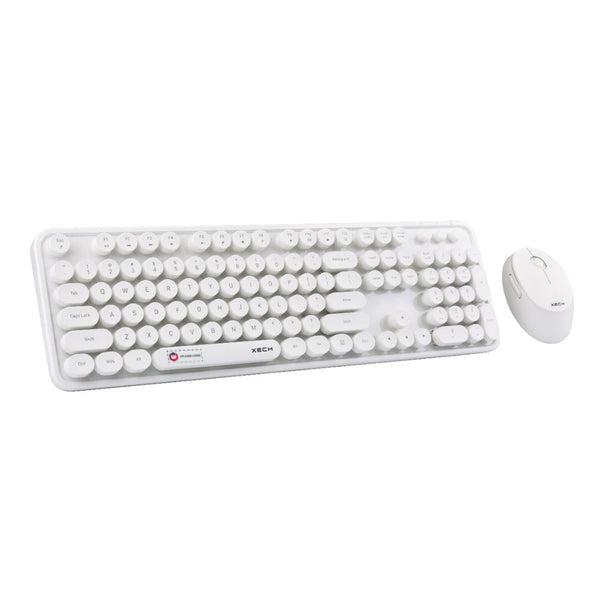 Xech Keypop Combo Keyboard & Mouse Set - Color: White
