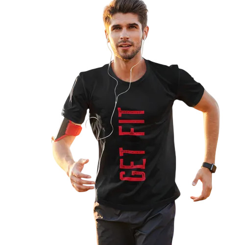 Black Printed T Shirt