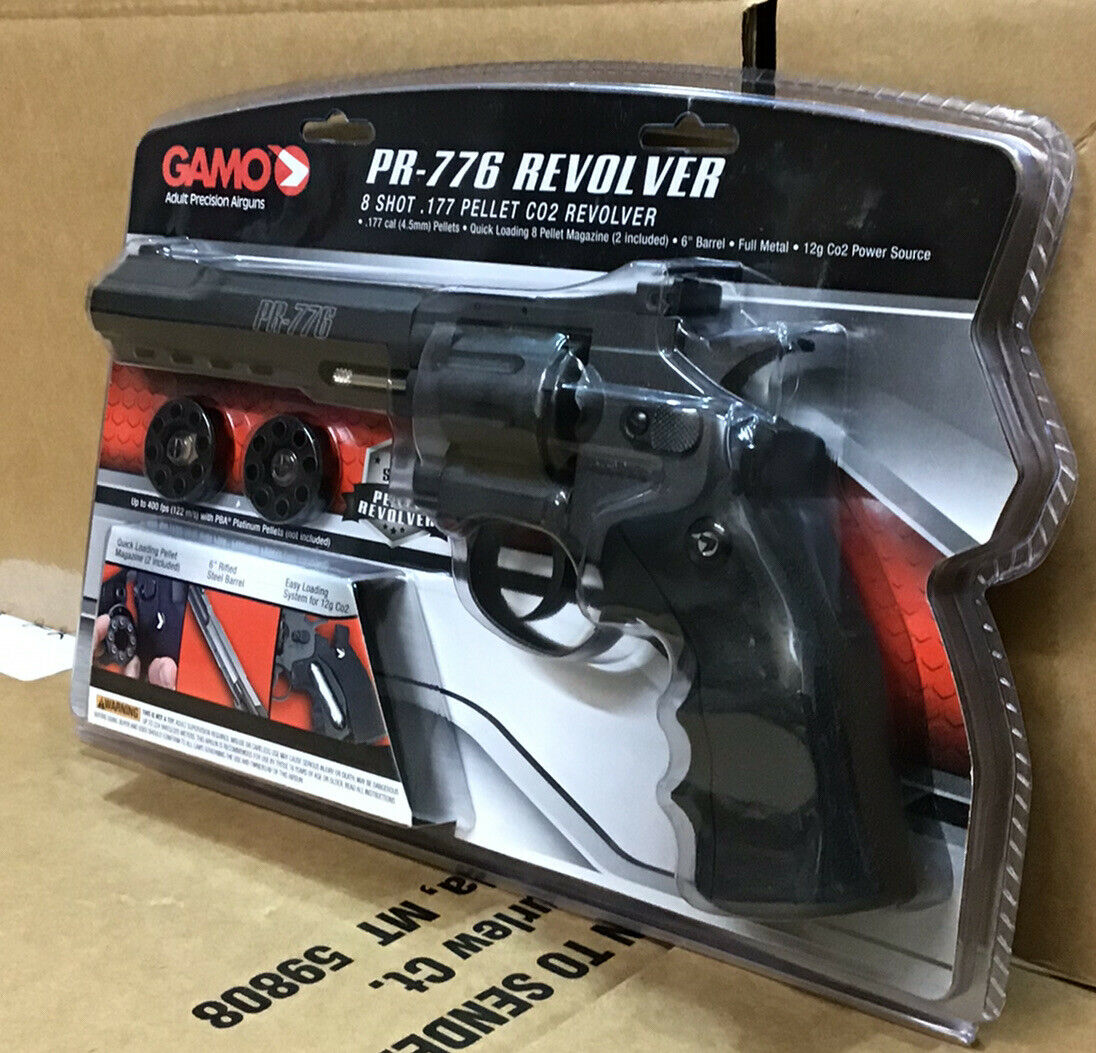 Gamo Pellet Revol.Ver Pr 776 Eight Shot 0.177 Cal Pellets 6 Barrel Full Metalg - Dimension (L*W*H): 10 Inch (In)