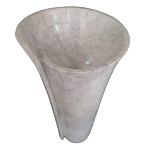 White Stone Pedestal Wash Basin