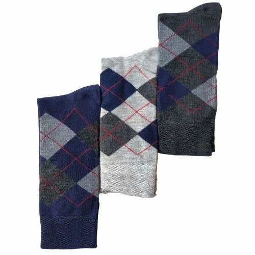 Men Printed Cotton Socks