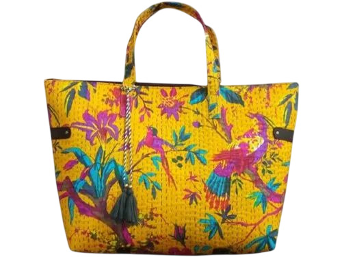 Bird Print Kantha Bag