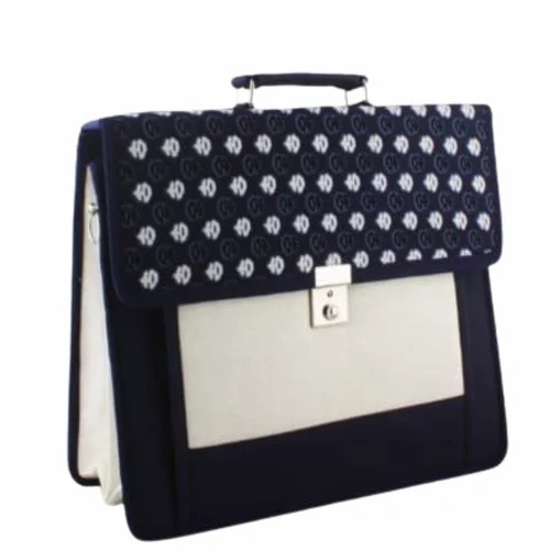 Blue Jute Office File Bag