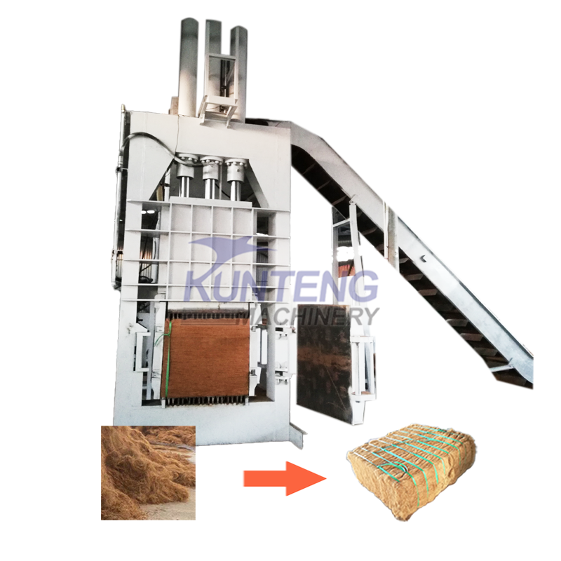 Coconut Shell Fiber Baler Rice Husk Sawdust And Debris Briquetting And Packaging Equipment - Color: Customized
