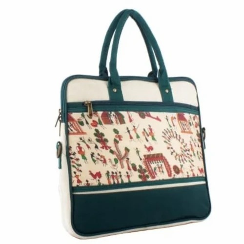 Green Jute Laptop Bag