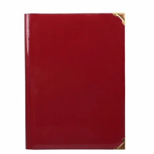 Maroon Leather Conference File Folder