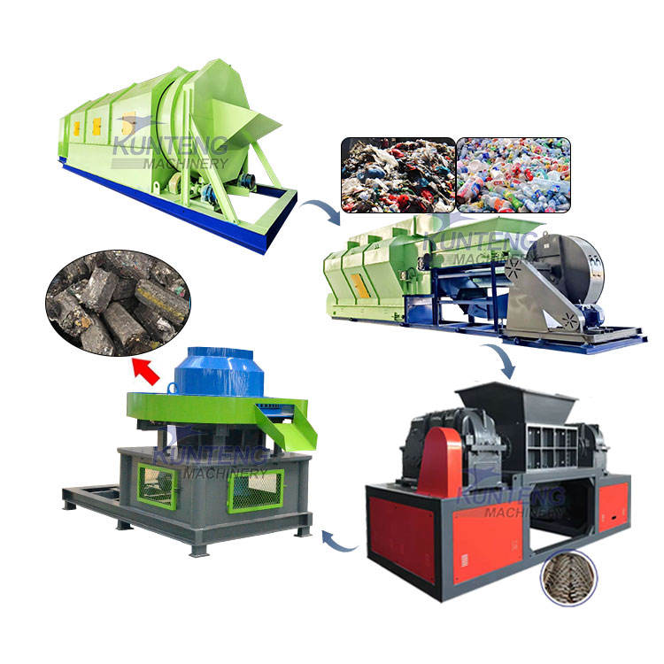 Recyclable Garbage Sorting Equipment Urban Garbage Shredder And Rdf Forming Machine Construction Waste Drum Screening Machine - Application: Household (Solid Waste)