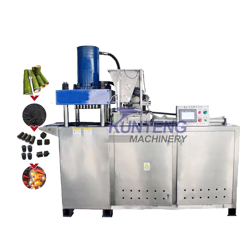 Smokeless Charcoal Briquetting Machine Hydraulic Stainless Steel Bamboo Charcoal Powder Forming Machine - Briquette Size: Customized