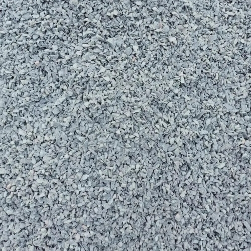 6mm VSI Crushed Stone - Gray Solid, Square Shape, Blue Color