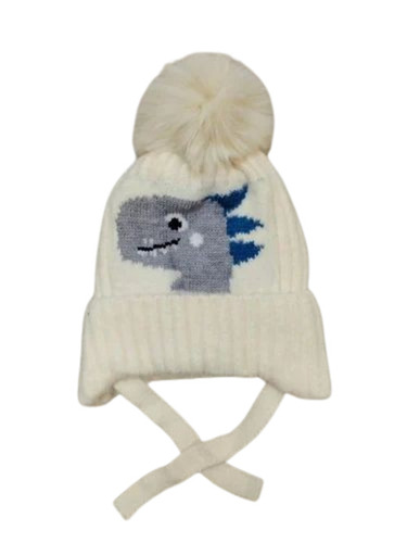 Baby Off White Woolen Cap