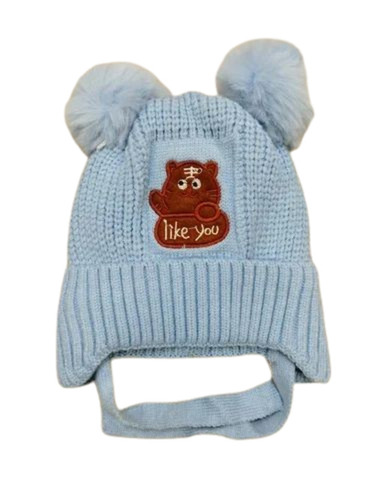 Baby Sky Blue Woolen Cap