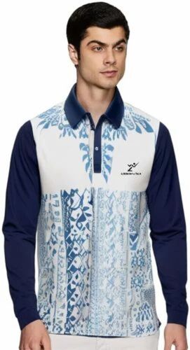 Men White Printed Polyester T-Shirt