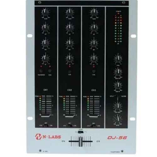 3 Channel Analog Dj Mixer - Color: Black