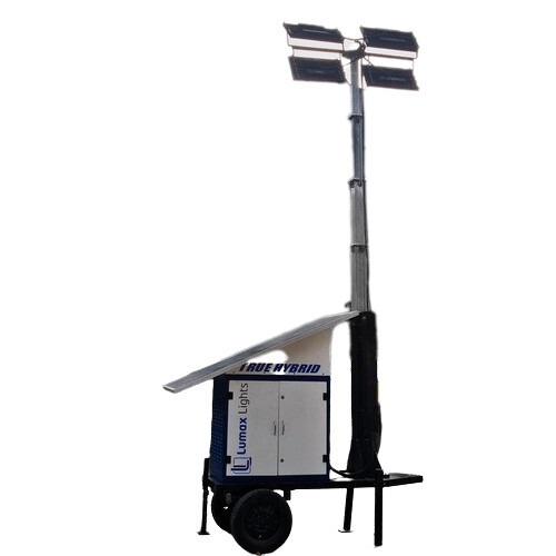 Blue Hybrid Solar Mobile Light Tower