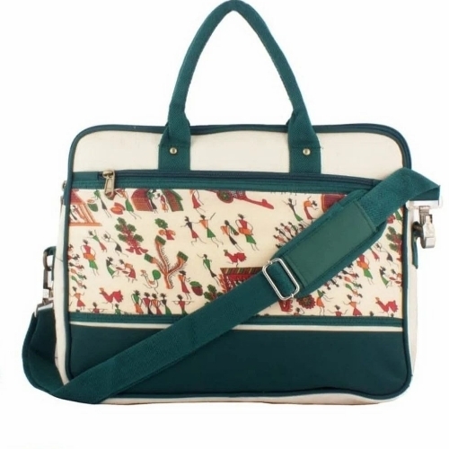 13 Inch Printed Jute Office Bag